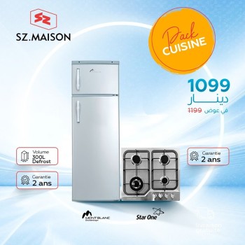 Réfrigérateur Montblanc 300L Defrost / Plaque STAR ONE Inox