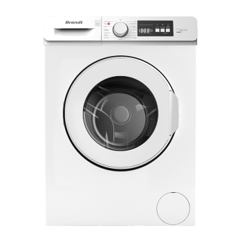 Lave linge BRANDT - 7KG 1400trs/min - Blanc avec Bandeau Noir