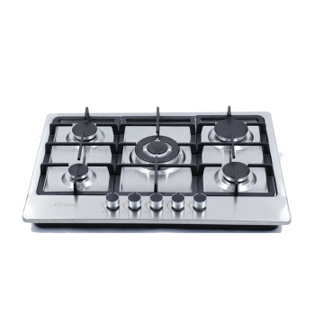 Plaque Encastrable émaillées ORIENT - 70cm - 5Feux - INOX