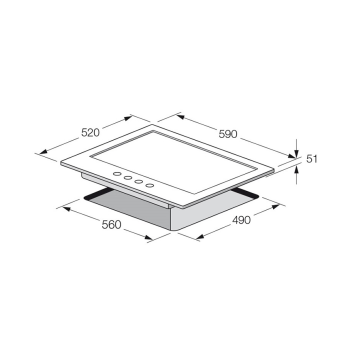 Plaque Encastrable FOCUS à Gaz et Electrique - 60CM - INOX