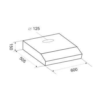 Hotte Casquette Focus F.602B / Noir / 60 cm